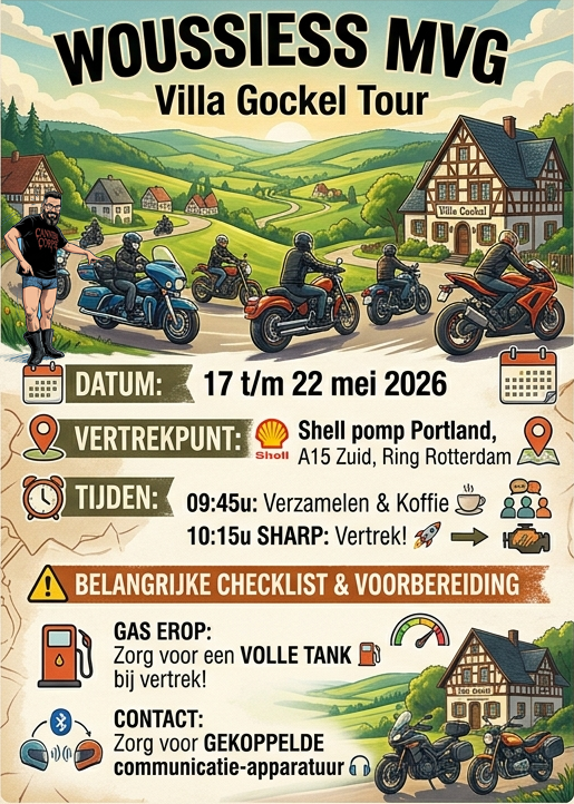 Woussies Motor Vrienen Groep 2026, motorweek Eifel